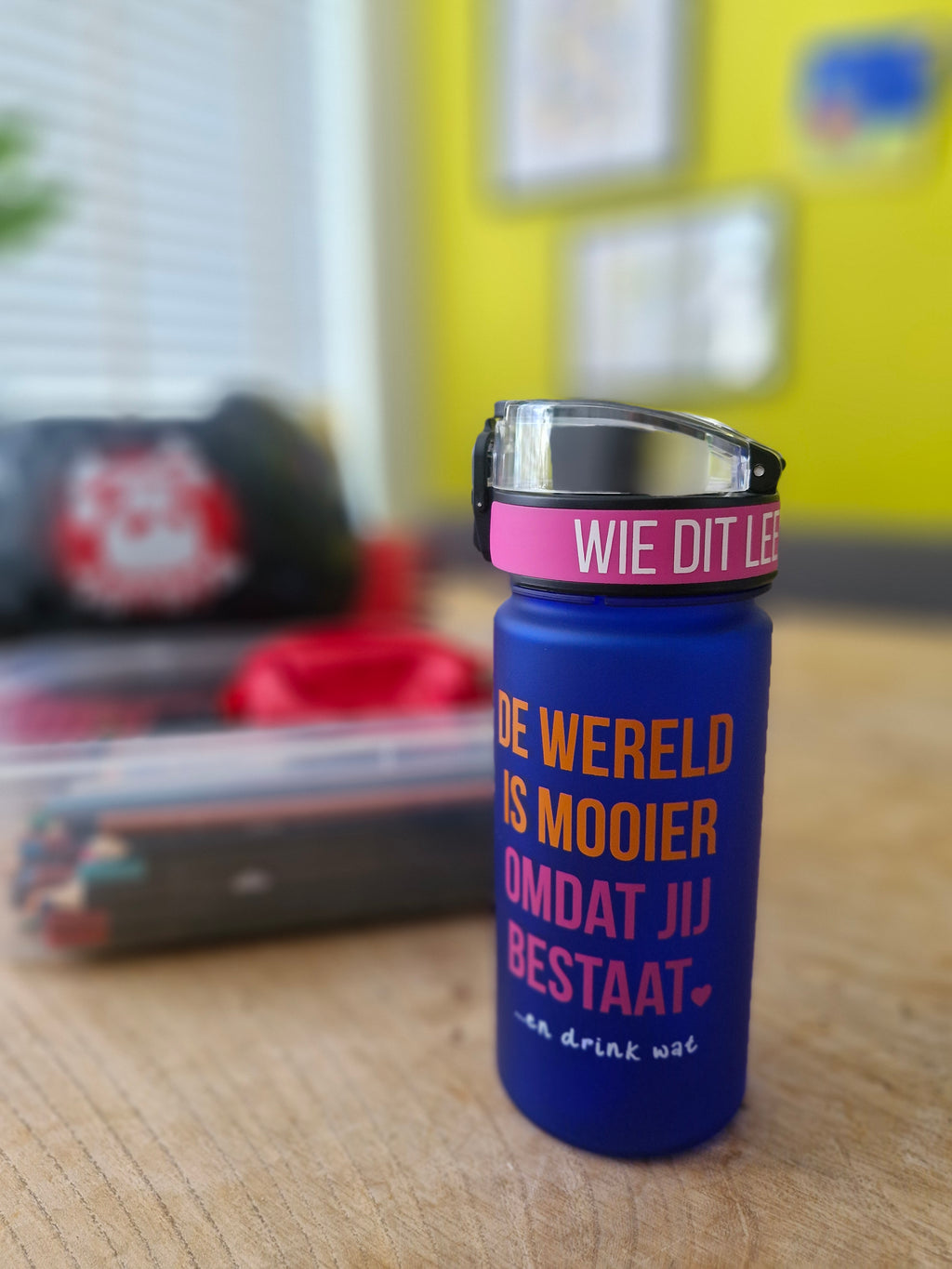 Drinkfles 'De wereld is mooier omdat jij bestaat' - 500 ML
