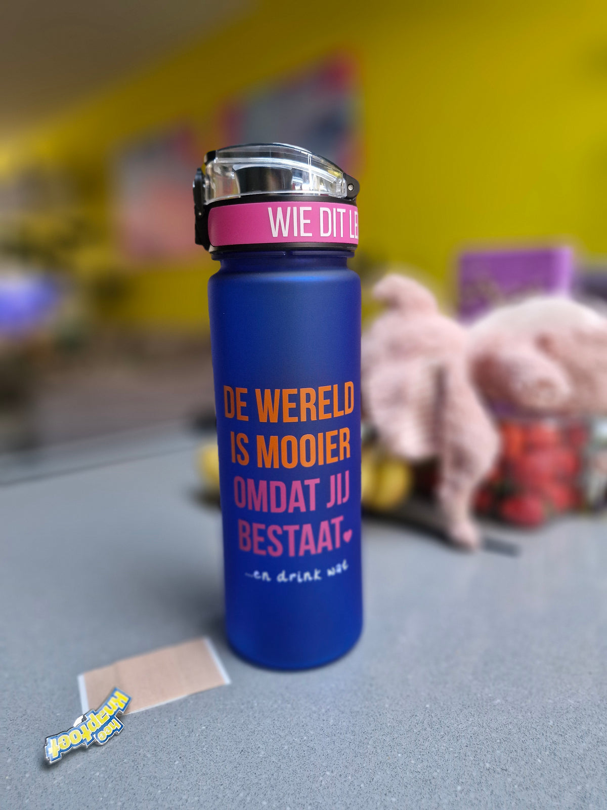 Drinkfles 'De wereld is mooier omdat jij bestaat' - 750 ML