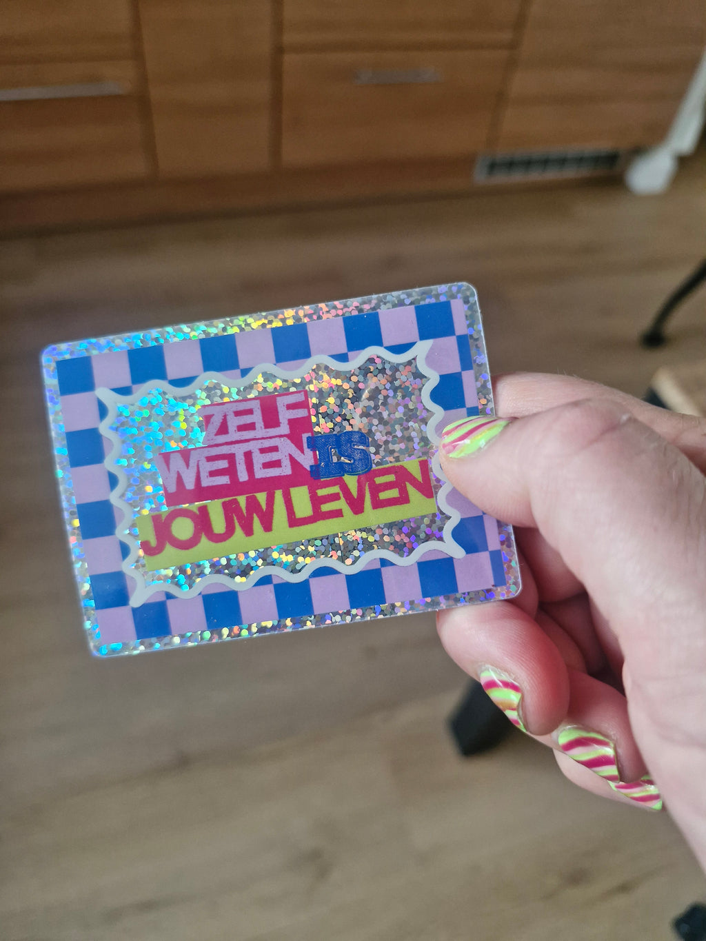Glittersticker Zelf weten is jouw leven