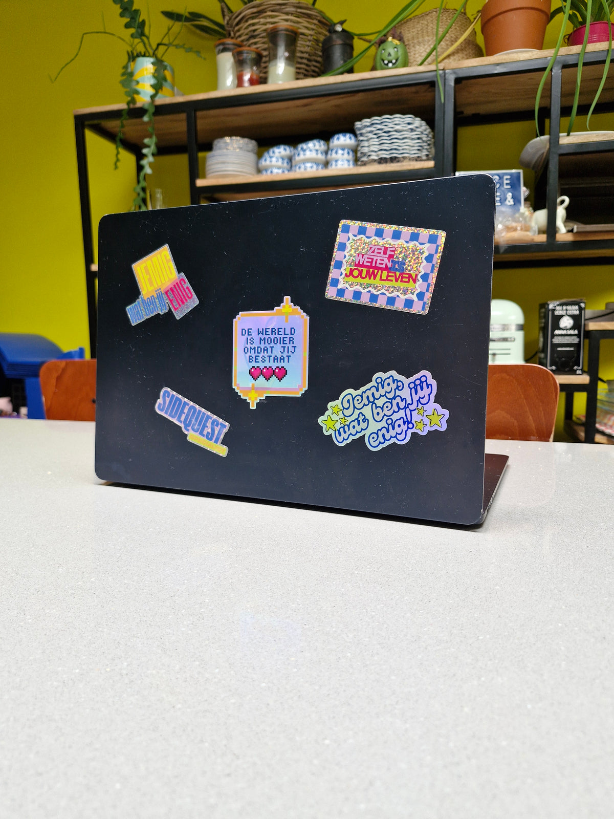 Holografische sticker jemig wat ben ik enig met sterren